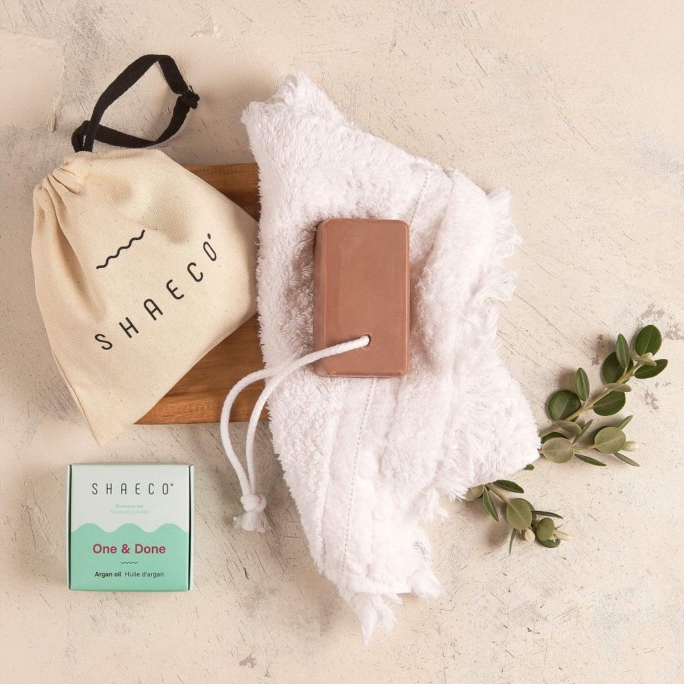 Shampoo Bar + Body Soap + Cotton Bag