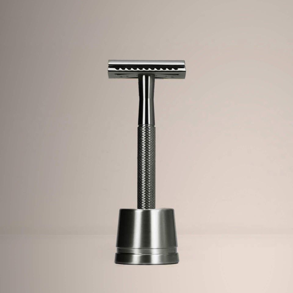 Epilateur et rasoir Bambaw avec rasoir de sûreté à double tranchant (noir)