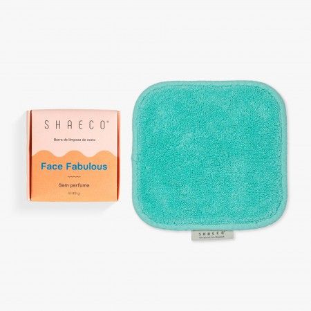 Face Cleaning Bar + Green Face Towel