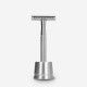 Bambaw razor and hair-remover with double edge safety razor (Silver)