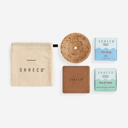 Solid Shampoo + The Soap + Soap Dish + Travel Soap Dish + Bag