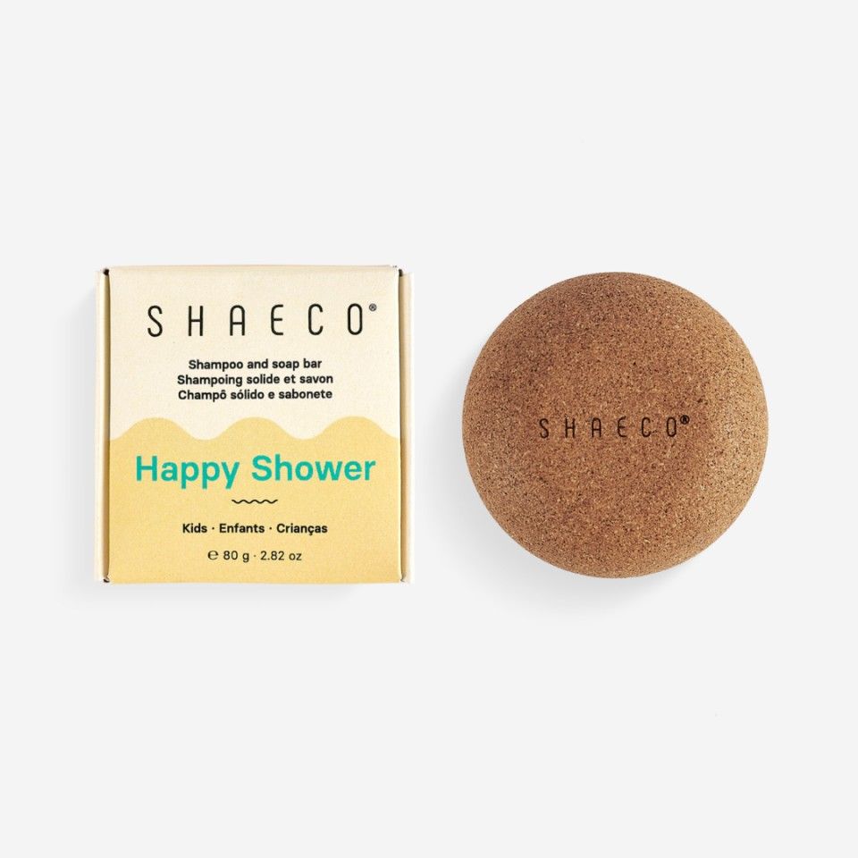 Happy Shower 2-in-1 Solid Shampoo and Soap Pack for Kids + Pebble