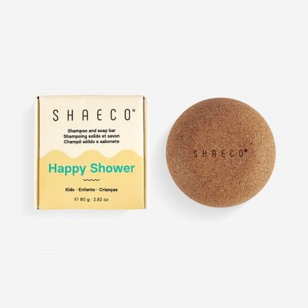 Pack Champô sólido e sabonete 2 em 1 Happy Shower para crianças + Pebble Pack Champô sólido e sabonete 2 em 1 Happy Shower para crianças + Pebble